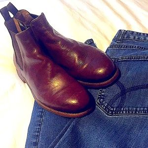 Ralph Lauren Made in Italy Cordovan Leather Chelsea Boots Sz 13 New Heel Caps